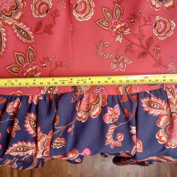 Vince Camuto Women Dress V-Neck Mixed Florals Lined Long Sleeves Gold Buttons 2 - Picture 16 of 17